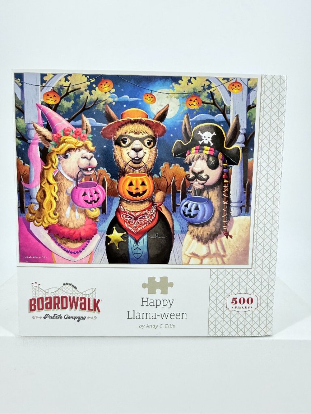 Boardwalk 🎃 Happy Llama-ween Halloween 500 Piece Puzzle New